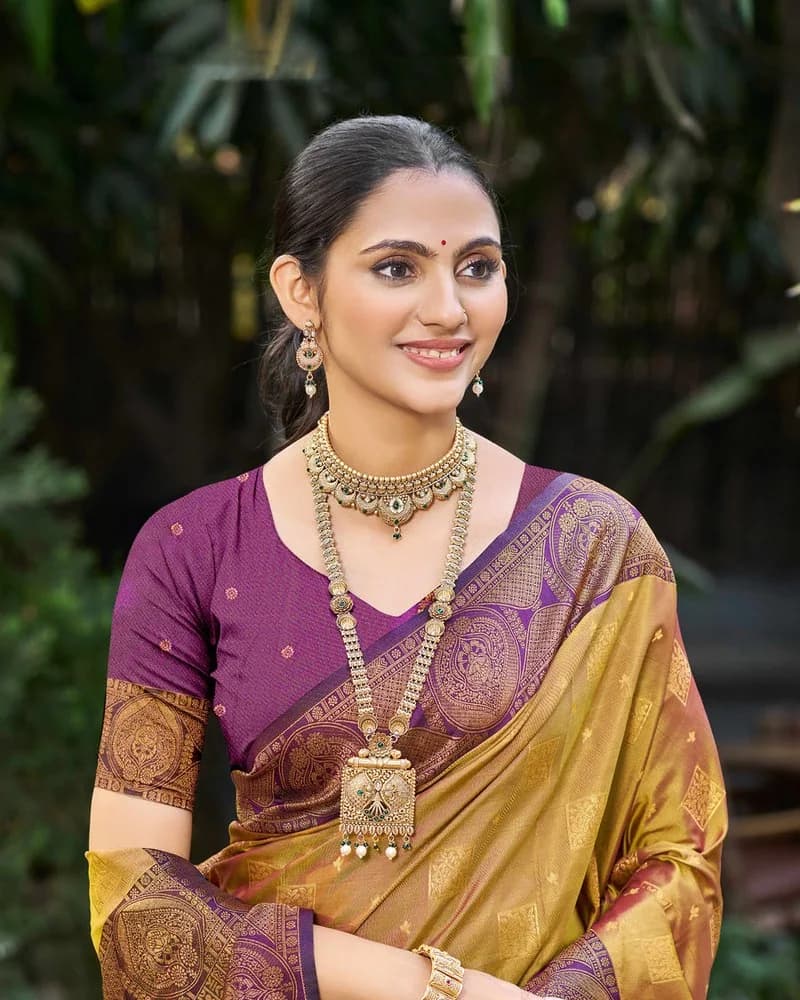Golden Mustard Soft Silk Saree
